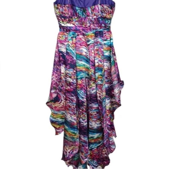 Steppin out Vintage high low party dress size7/8 Multi color - Picture 2 of 13